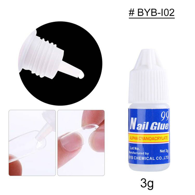 Nail Glue For Rhinestone Decorations Adhesive Gel Acrylic Dual Use Brush Needle No Wipe Top Coat UV/LED Nails Tools LY953-1