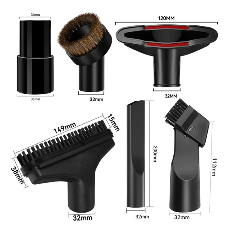 Universal Vacuum Cleaner Brush Nozzle – 32/35mm Long Flexible Flat Slim Suction Head for Beds and Furniture 6