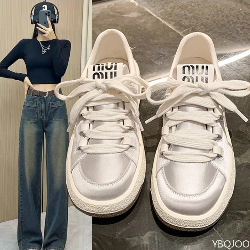 Women's Thick Soled Casual Board Shoes 2025 New Spring and Summer Sports Shoes Women's Shoes Soft Soled Comfortable Sports Shoes