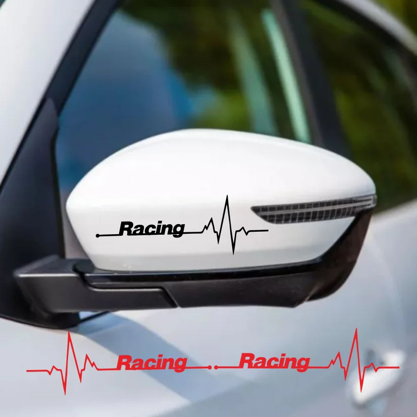 

Funny Racing Heart Beat Car Stickers Automobiles Motorcycles Helmet Exterior Accessories Vinyl Decals for Bmw Audi Ford
