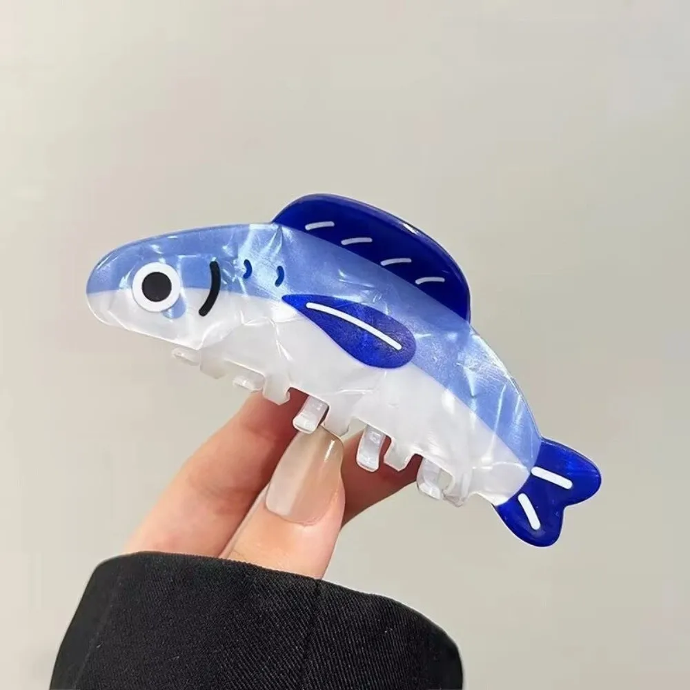 Fashion Sardines Hair Claw Clip Non Slip Lightweight Hairpin Cartoon Simple Design Hair Barrettes Girls Accessories