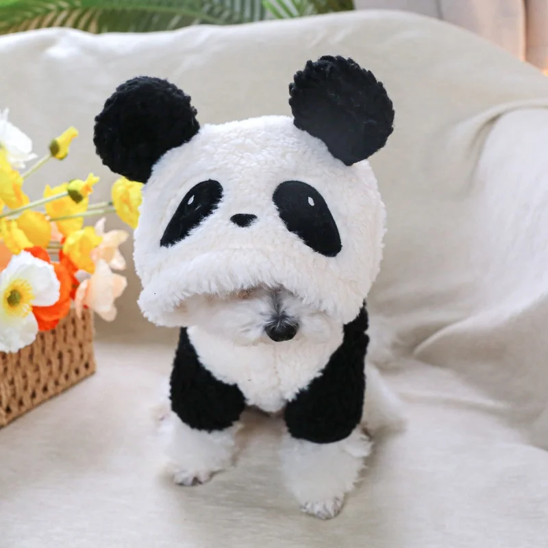 New Pet Clothing Dog And Cat Clothing Autumn And Winter Panda Baby Cute Coat Autumn Winter Thick Black White Panda Baby