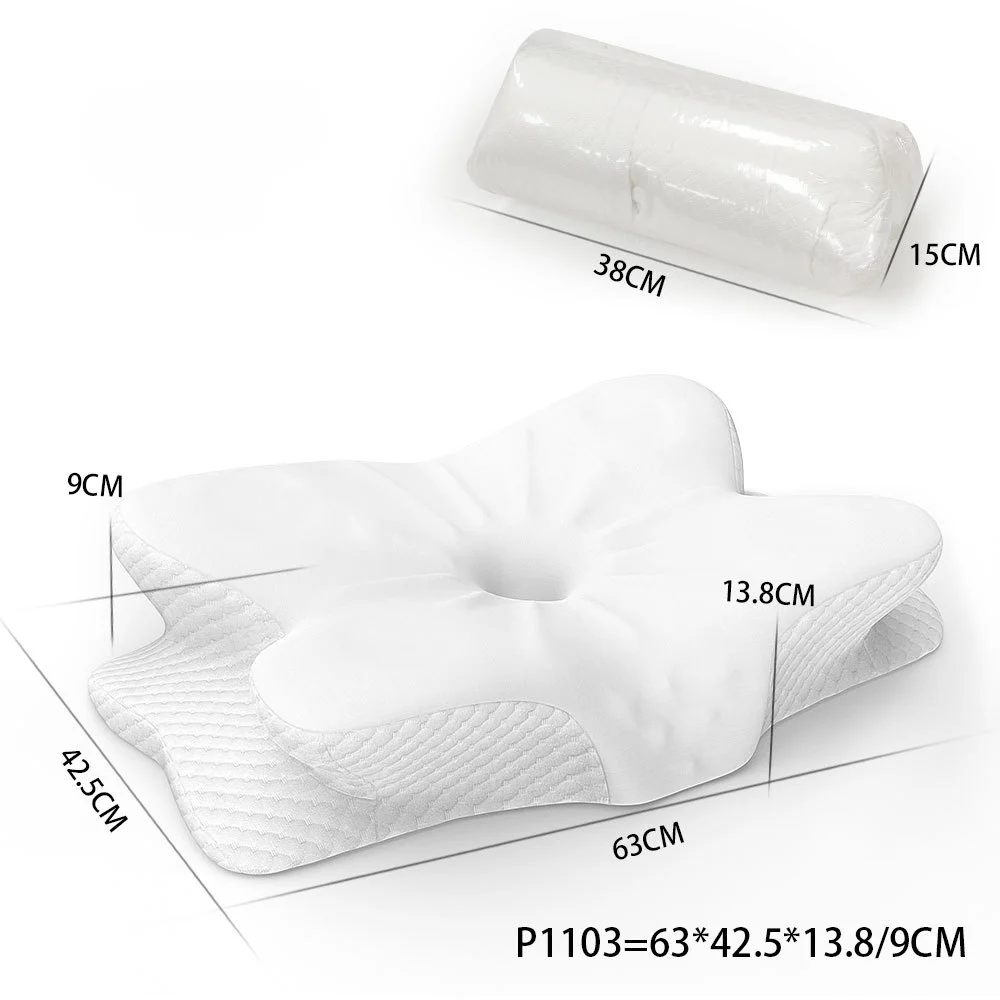 Butterfly Sleep Memory Neck Pillow Slow Rebound Comfort Memory Foam Sleep Cervical Orthopedic Neck Pillow Massage Bed Pillow 6