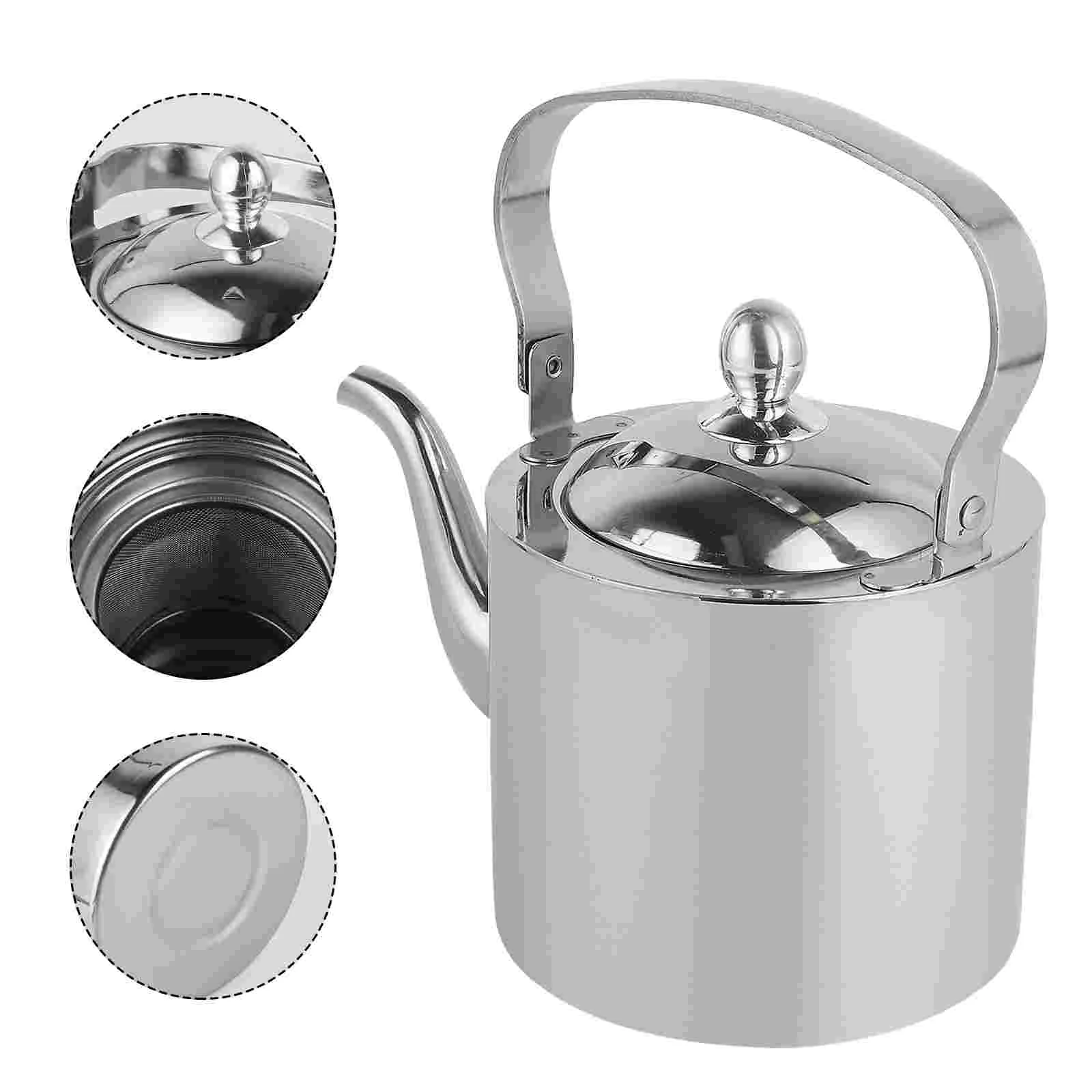 

2 L Kettle Teapot with Infuser Stainless Steel Human Body Non-magnetic 201 Teakettle Coffee Filters