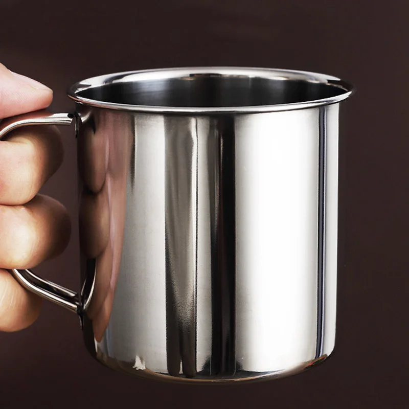 Stainless Steel Cup Portable Coffee Cup Camping Travel Mug Metal Coffee Mug Water Drinking Milk Tea Tumbler stainless steel cup