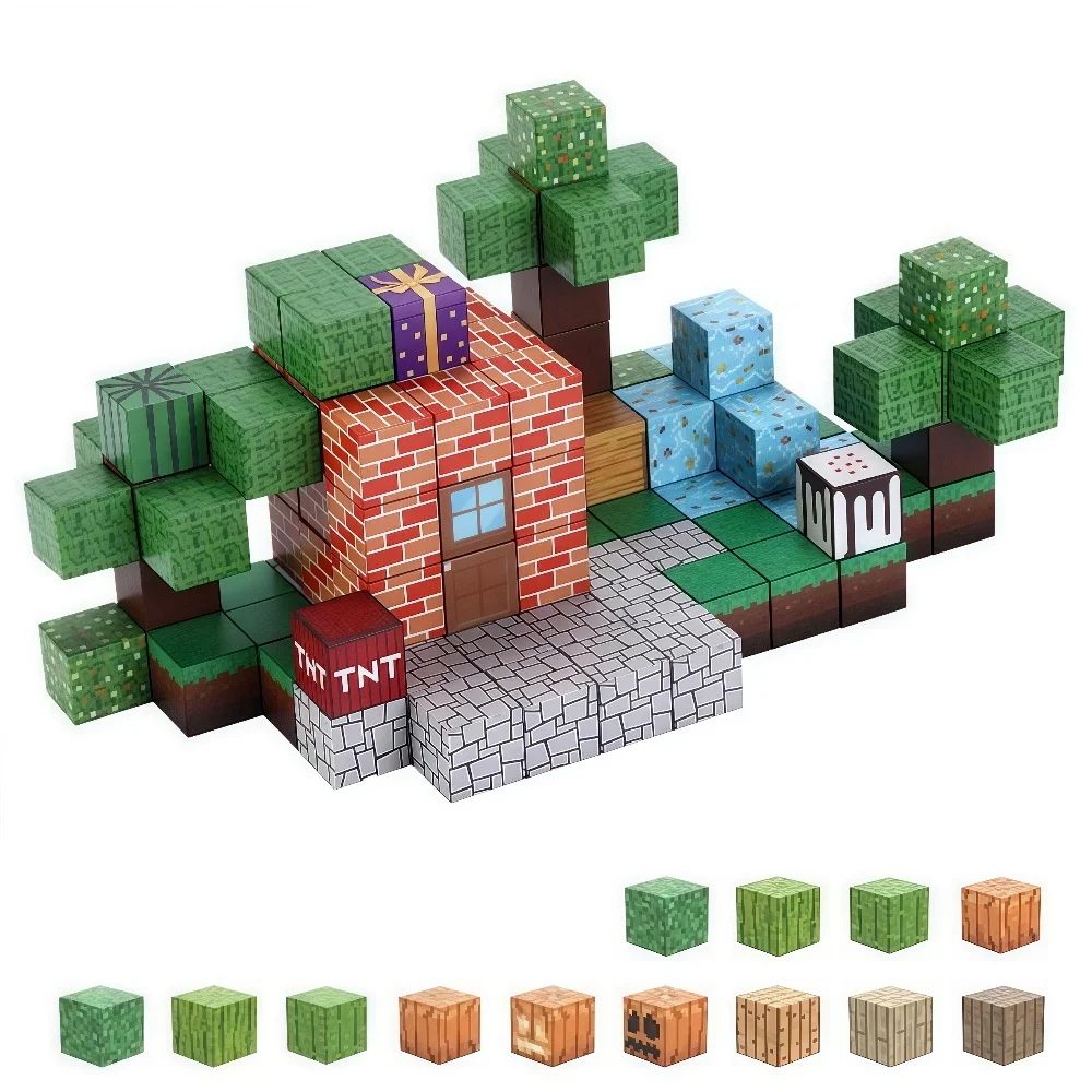 Magnetic Building Blocks Set Mind-Blowing STEM Toy Creative Building Bricks DIY Assembly Gift for Boys Girls 5-12 Years