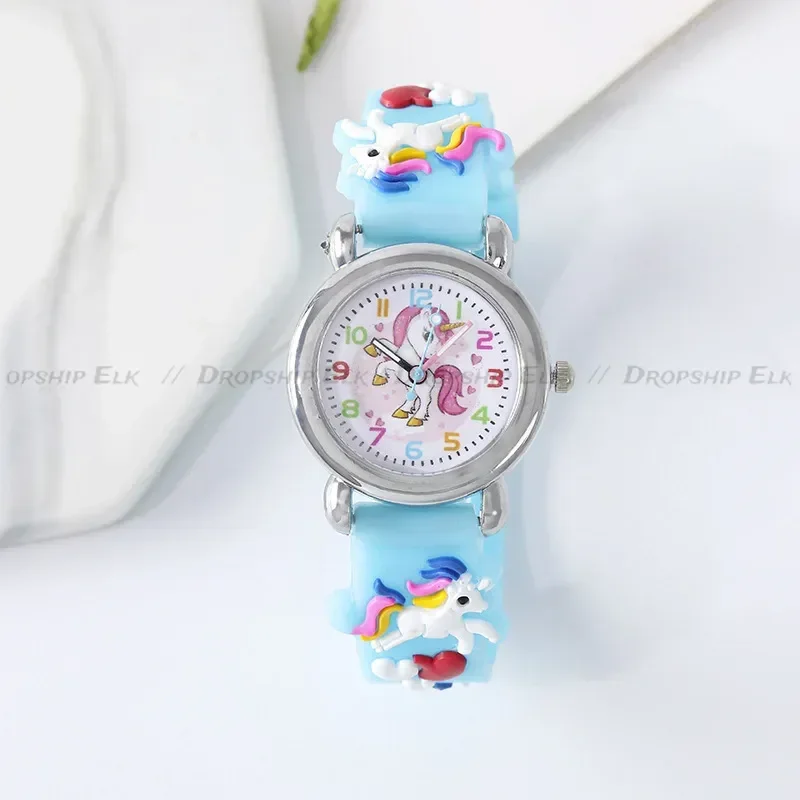 New Kids Watches Cartoon Watches Pink Silicone Quartz Wristwatch Birthday Gift Quartz Watch Kids Watches Boys Girl Watch 2