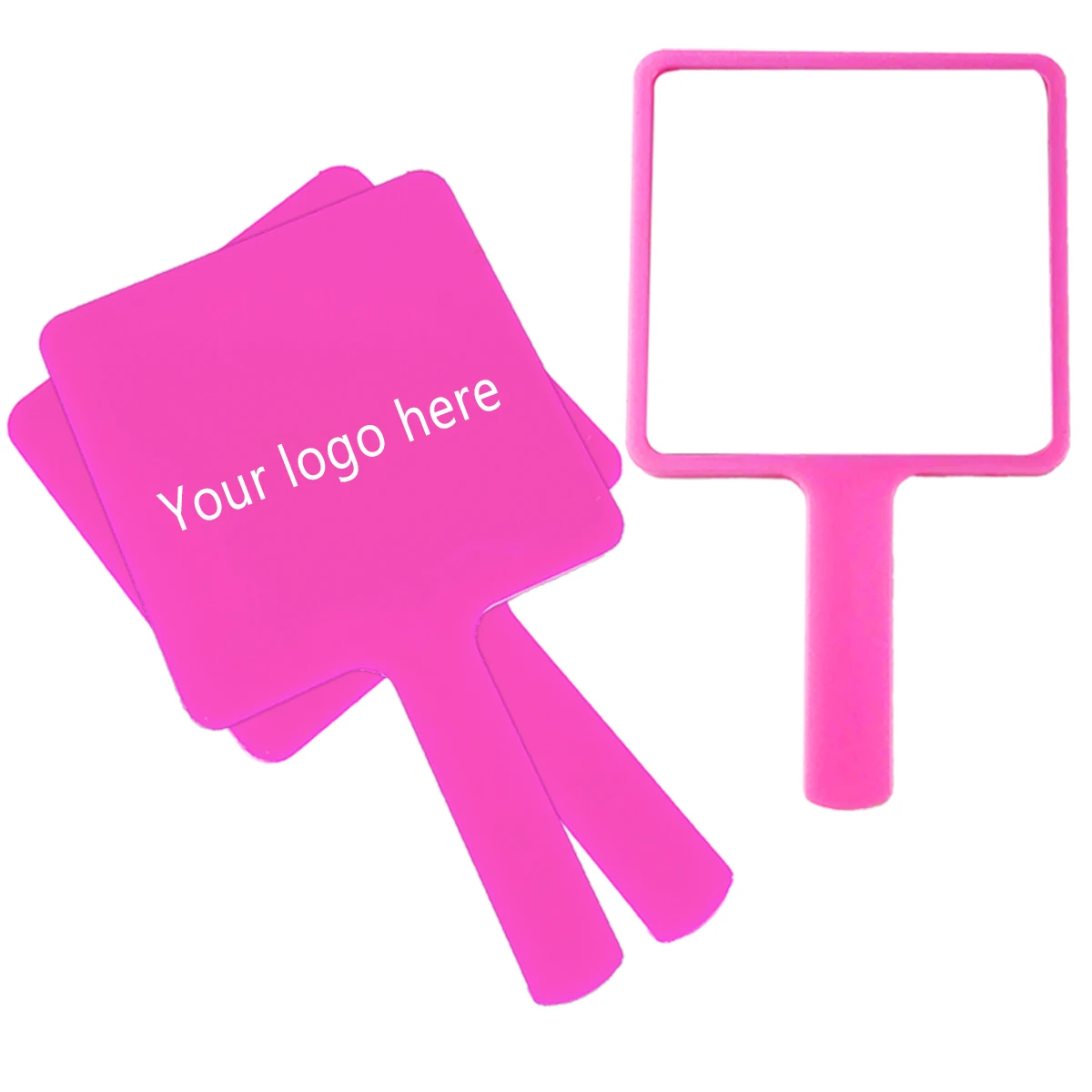 

Wholesale Hand Held Mirror Square Custom Logo For Daily Makeup Wholesale 5/10 Square Pink/Black/White Small Mirror For Makeup