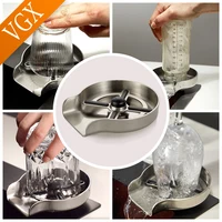 VGX อัตโนมัติถ้วยเครื่องซักผ้า Rinser ถ้วยแก้วเครื่องซักผ้าบาร์เบียร์นมชาถ้วยทําความสะอาดก๊อกน้ําสแตนเลส 304 อุปกรณ์ครัว 3