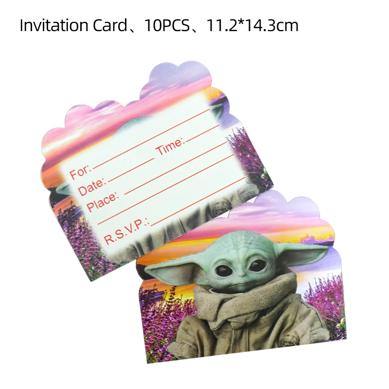 The Mandalorian Baby Yoda Thank you Gift Greeting Cards Happy Birthday Christmas Party Wedding Invitations Letter Greeting Cards