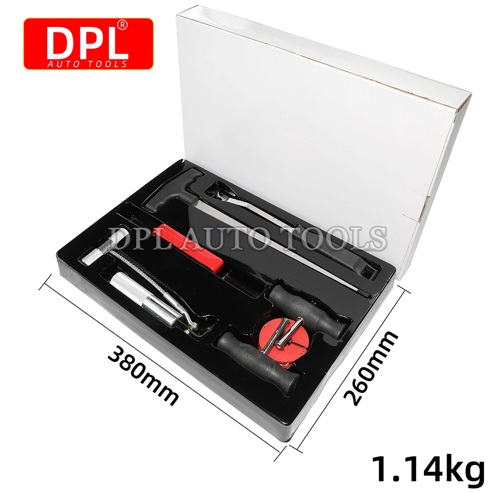 Kit Di Rimozione Parabrezza Auto - 5 Pezzi Con Filo Acciaio E Maniglie | Per Sostituzione Finestrini Sicura