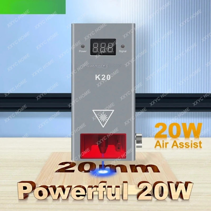 

20W Optical Power Laser Head For CNC Engraver Wood Cutting DIY Laser Tools 450nm TTL/ PWM Blue Light Laser Module