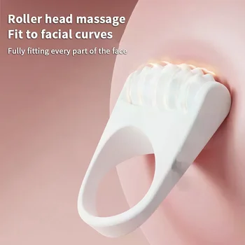 Rullo per massaggio facciale Massaggiatore manuale per sollevamento facciale Anello per bastone da massaggio rotolante Strumento per la cura della bellezza Viaggio portatile in silicone/casa