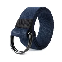 Tactical Canvas Men Belt High Quality Unisex Double D-Ring Buckle Waistband Casual Canvas Female Belt Fabric For Jeans 6