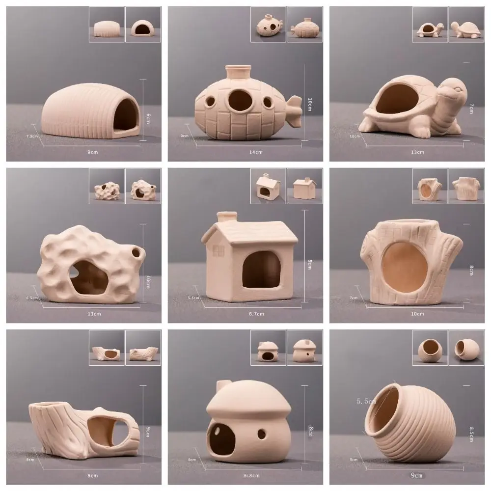 Ceramic Aquarium Shrimp Hideaway Multi-style Decorative Mushroom Fish Spawning Cave Multifunctional Creativity