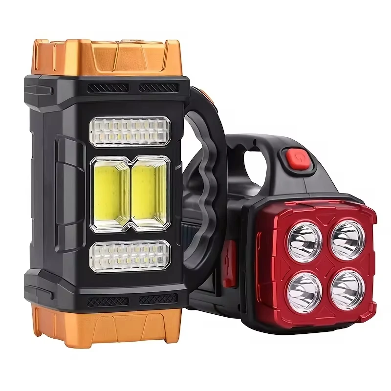 Description Picture 3 of itemSolar Powered Portable Flashlight Waterproof Powerful Multifunctional Light Dual Light USB Rechargeable for Outdoor Camping