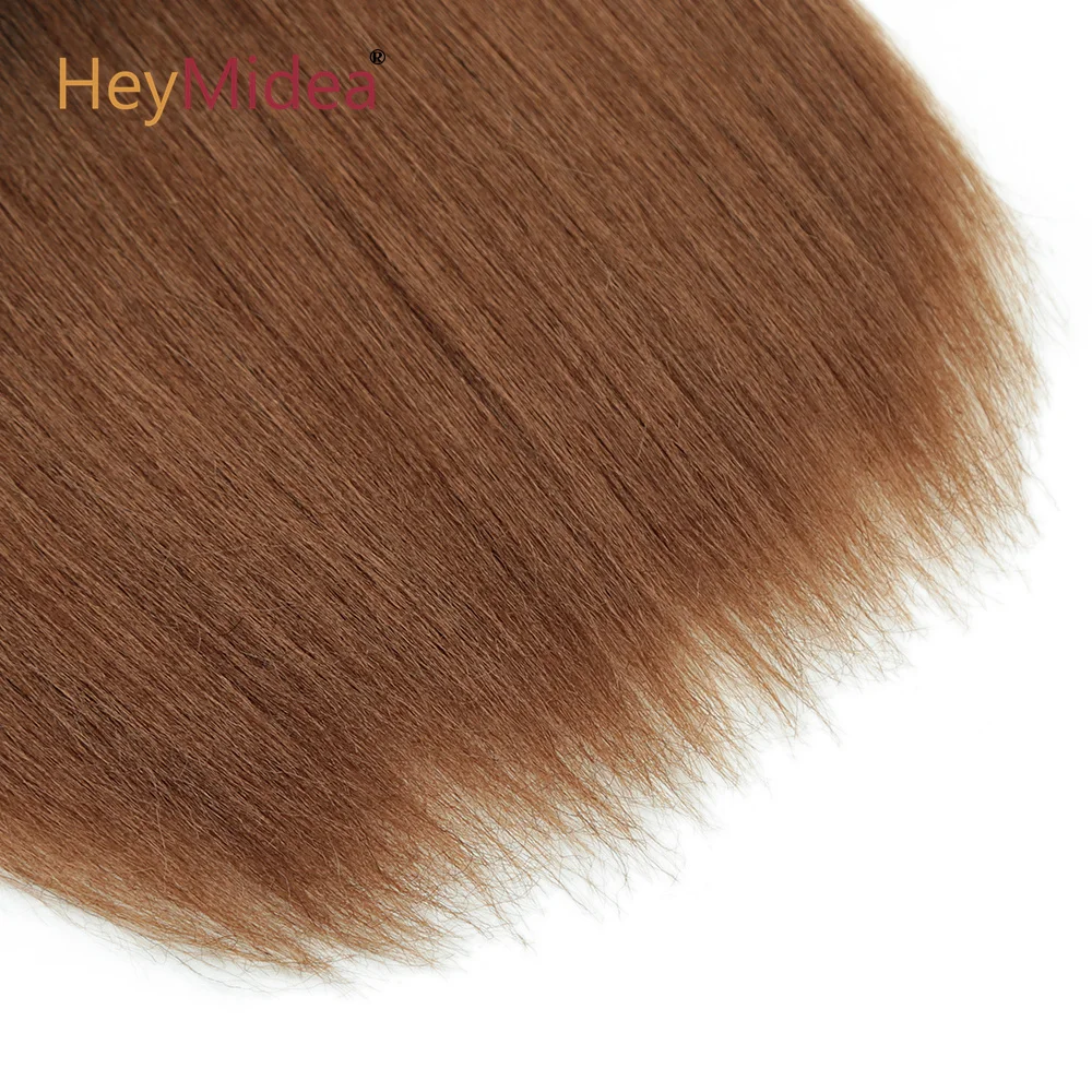 18inch Straight Hair Bundles Salon Natural Hair Extensions Synthetic Yaki Straight Weaving Full to End Synthetic