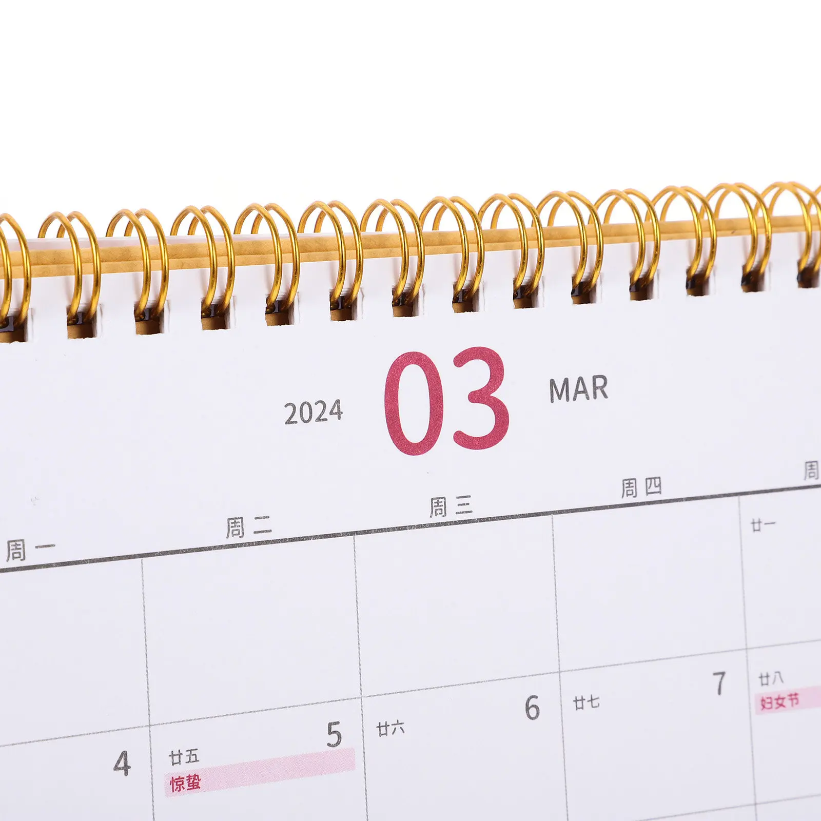 2024 데스크탑 달력 플립 스타일 간단하고 우아한 장 월간 달력 홈 오피스 데스크 오거나이저 생일 휴일