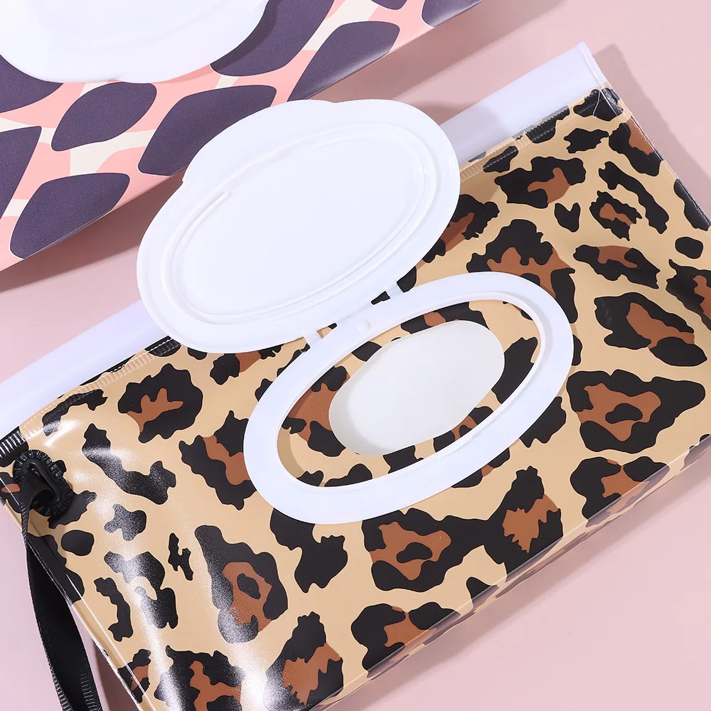 Heißer Verkauf Feucht tücher Beutel Eva Tissue Trage tasche nachfüllbare wieder verwendbare Feucht tuch Tasche Flip Cover Snap-Strap Kinderwagen Zubehör – Detail 12
