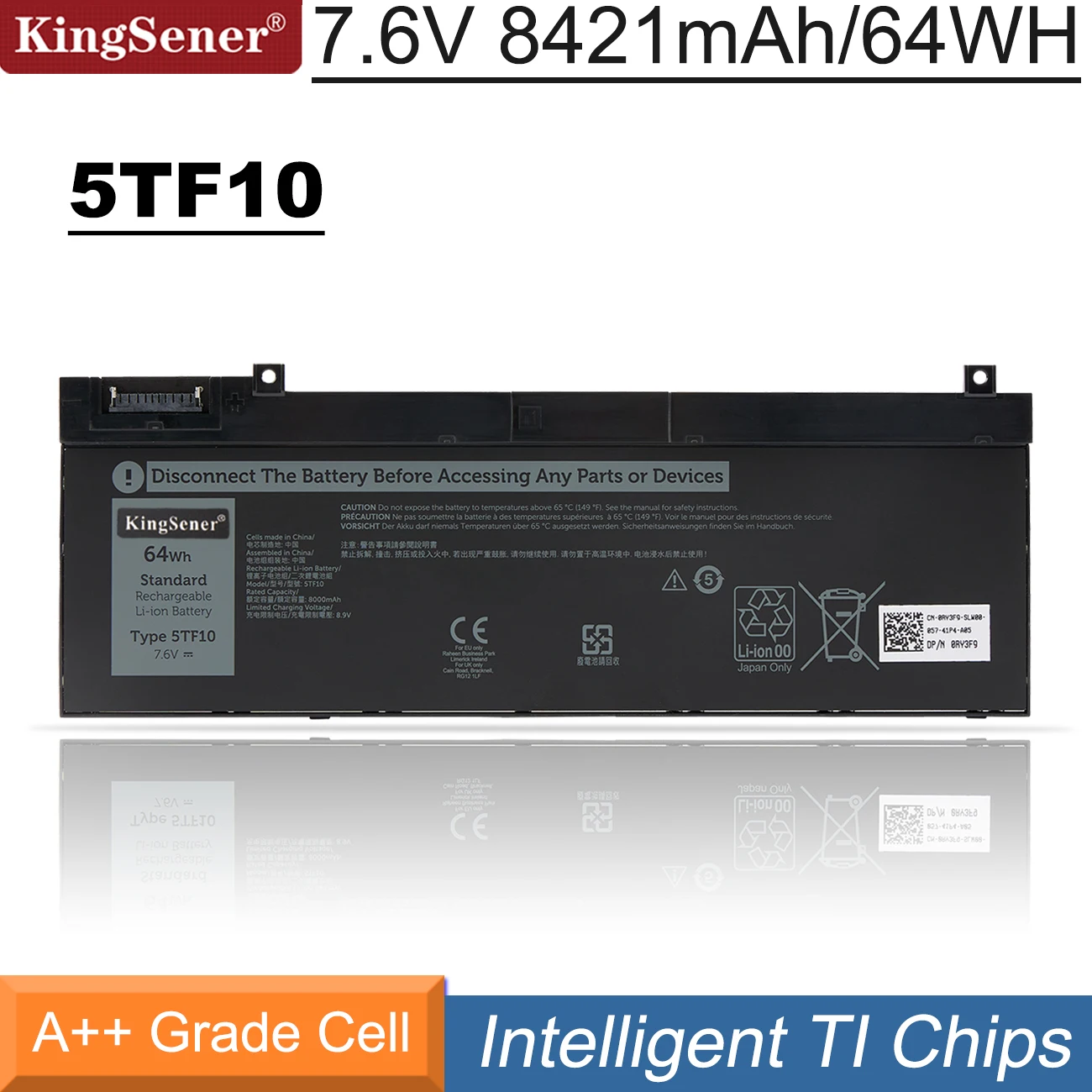 Bateria do Portátil Dell Precision 7730 7740 7530 7540 P34e P74f P34e001 P34e002 P74f001 P74f002 7.6v 64wh Kingsener5tf10