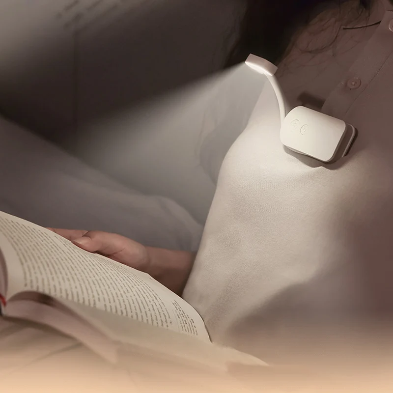 LED Clip-On Reading Light – Adjustable, Portable & USB Rechargeable Book Light for Night Reading