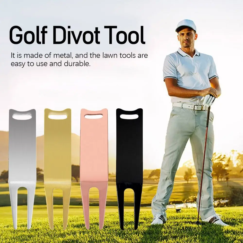 1PCS Portable Bent Training Aids Groove Clean Lawn Maintenance Golf Fork Prongs Golf Divot Pitch