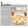 Pizza Plate Metal Baking Pans Dishes for Oven Round Tray Food Storage Stainless Steel Serving Home 3