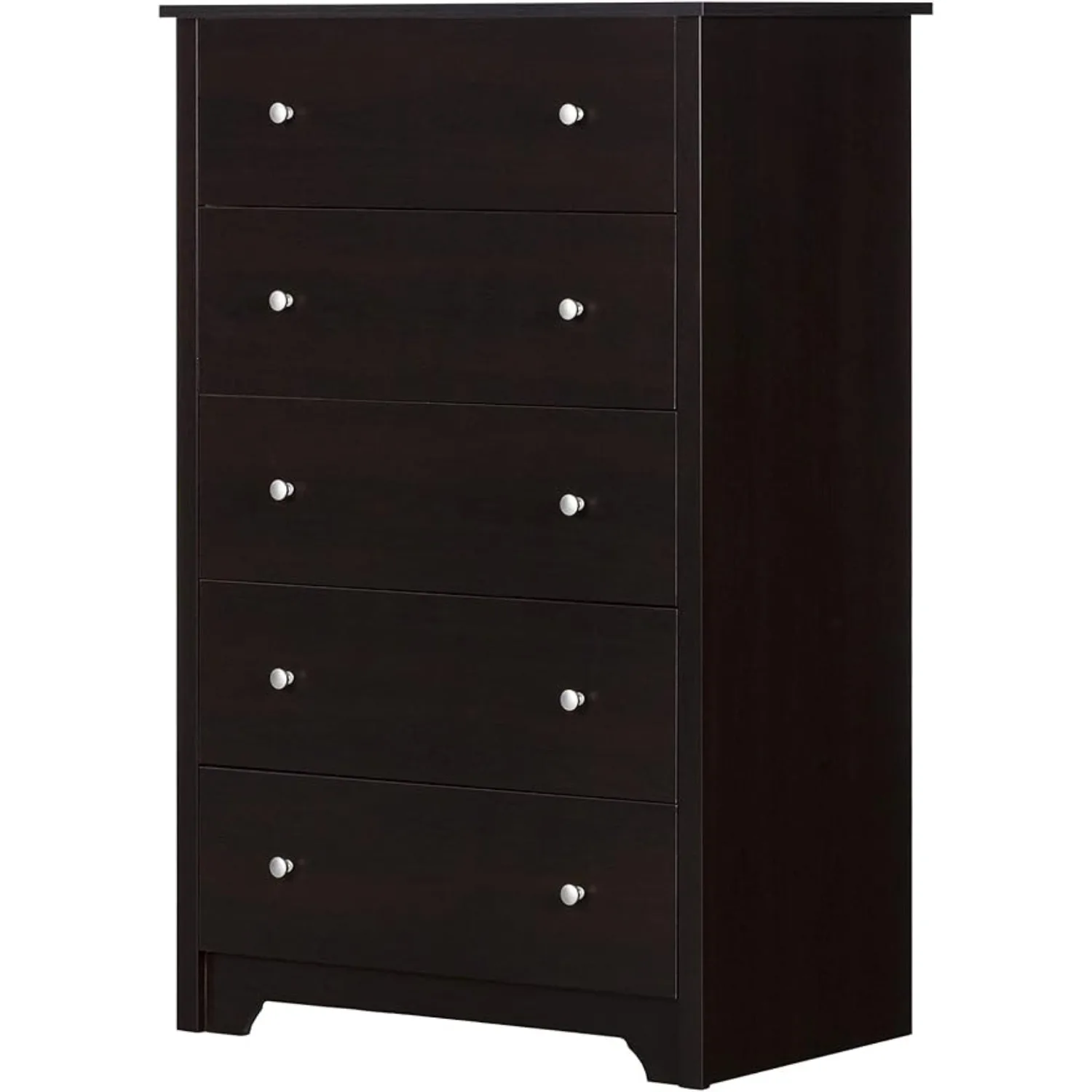 

South Shore Vito Collection 5-Drawer Dresser, Chocolate with Matte Nickel Handles