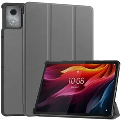 Elegant PU Folding Stand Smart Cover for Tab M11 Plus 2024 (Gray)