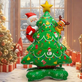 Big Standing Christmas balloon decor elk Christmas Tree Santa Claus balloon Christmas balloon Xmas Christmas decoration supplies