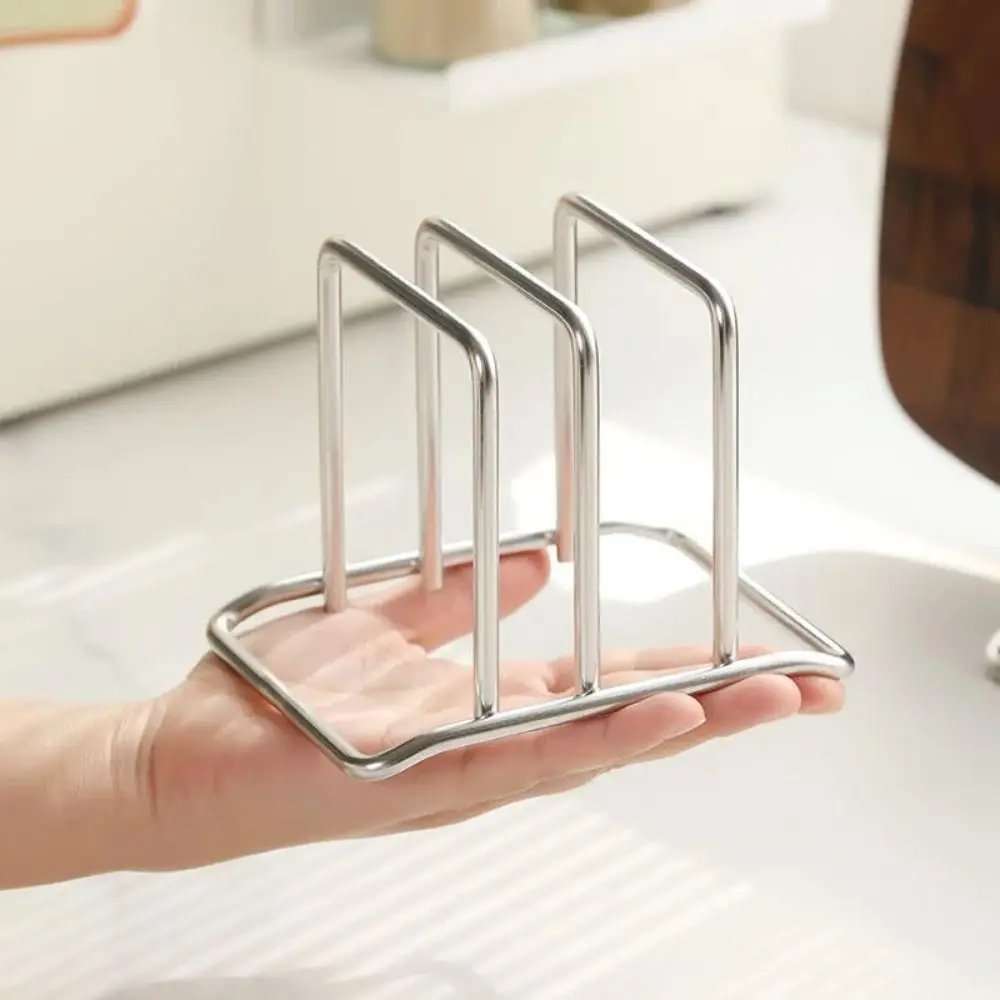 Portable Stainless Steel Cutting Board Holder Rustproof Space Saving Pot Lid Stand 2 Sectional Kitchen Storage Rack 4 Portable Stainless Steel Cutting Board Holder Rustproof Space Saving Pot Lid Stand 2 Sectional Kitchen Storage Rack 4