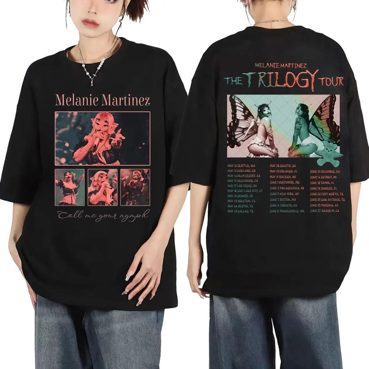 

Singer Melanie Martinez The Trilogy Tour 2024 Graphic T Shirts Fashion Vintage Short Sleeve T-shirt Unisex Harajuku Hip Hop Tees