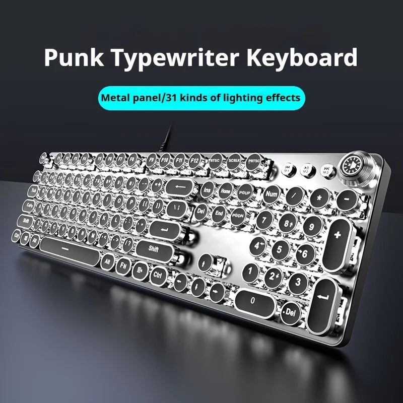 EWEADN-Punk tk100メカニカルゲーミングキーボード,104キー,LED