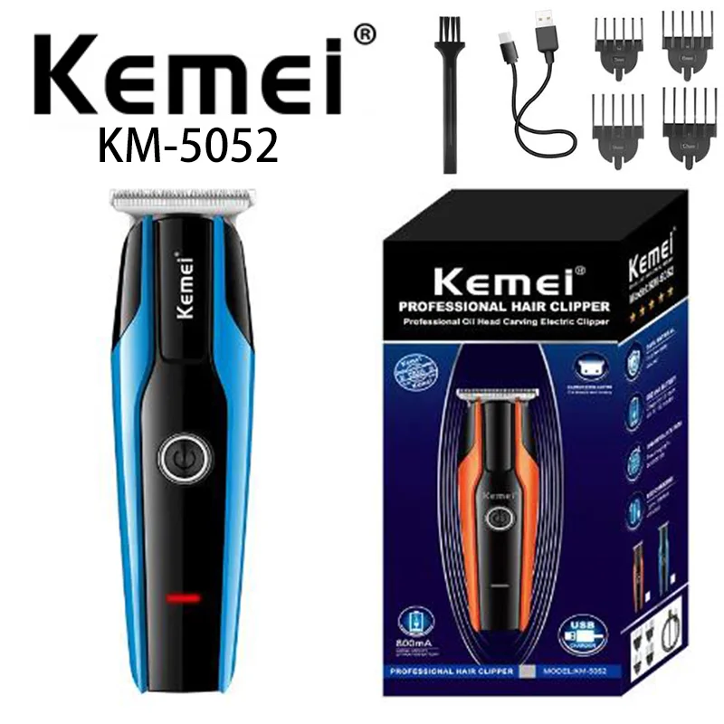 Usb Charging Mini Size Led Professional Hair Clippers Kemei Km-5052 New Arrival Cutting Hair Machine Hair Trimmer