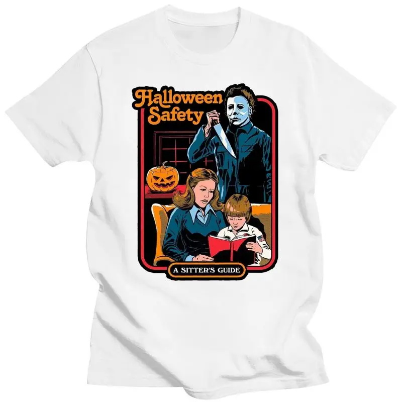 

Mens Clothing -Shirt Men Micheal Myers Halloween Safety Horror Cult Movie Joke T Shirt Fun