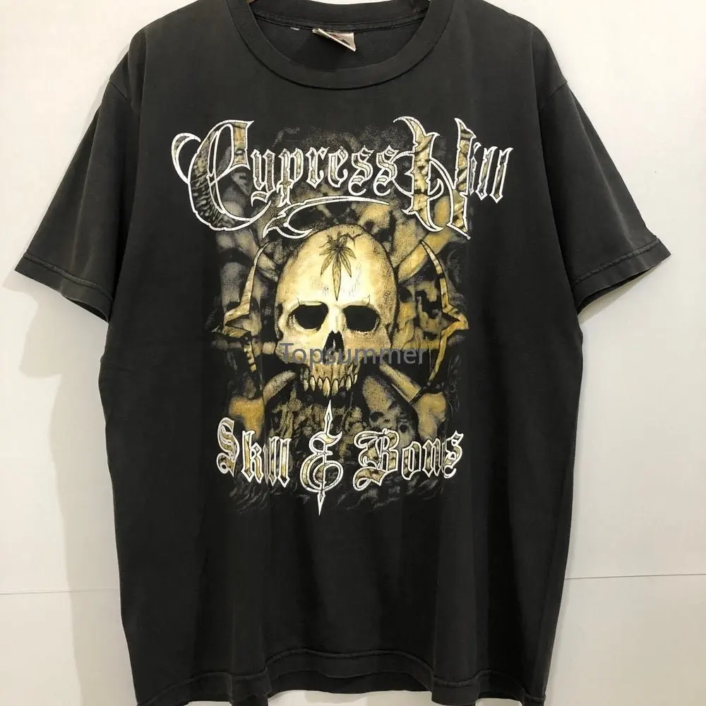Maglietta Vintage Cypress Hill Skull And Bones Bootleg