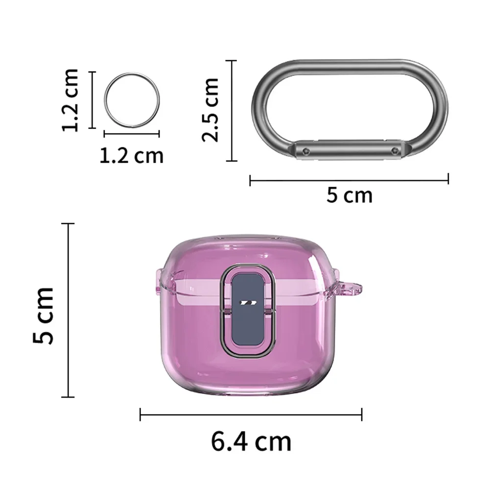 Earbuds Headphone Protective Case for JBL Tune Flex 2023 Wireless Earbuds Earphone Cases Cover Shock Resistant with Hook