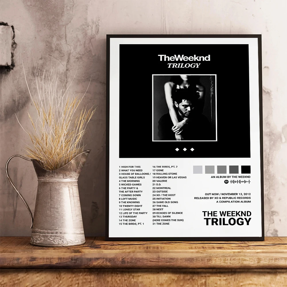 Star The Weeknd Hip Hop Art Print Posters for Living Room Canvas Painting Home Wall Decor Gift