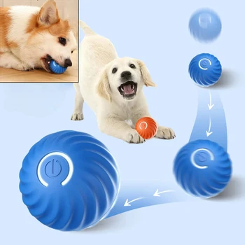 Dogs Automatic Interactive Rolling Ball Toy – USB Rechargeable Smart Moving & Bouncing Chew Ball 1
