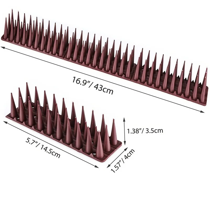 Plastic Anti-Perch Bird Spikes — 12 Pcs
