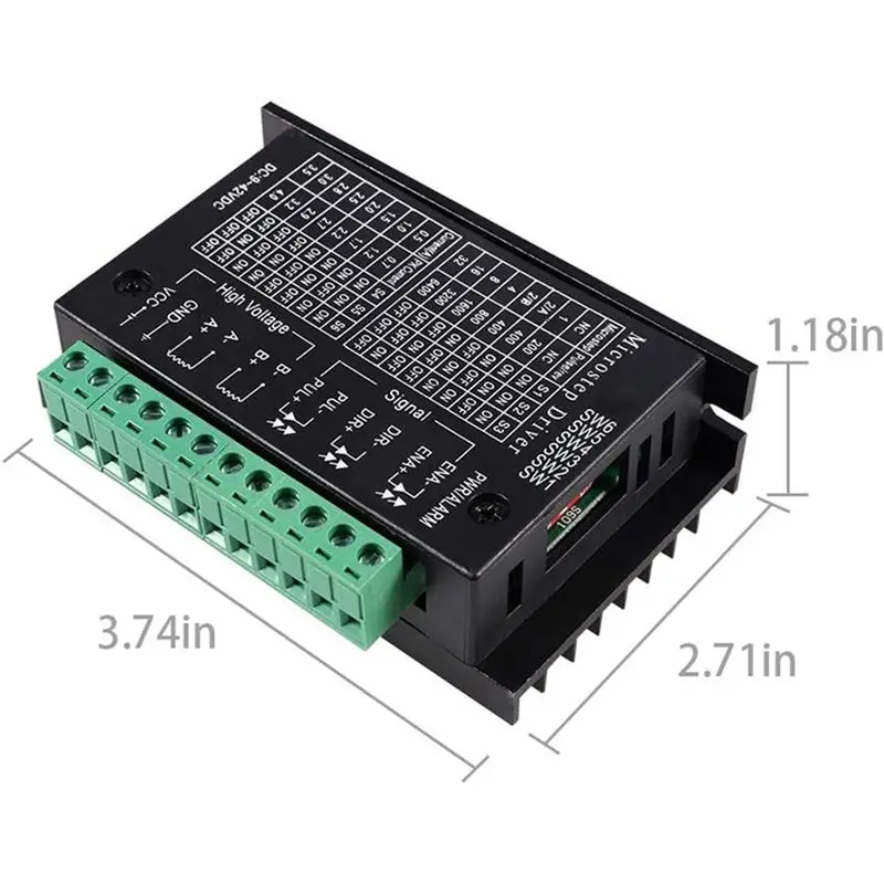 A84X-TB6600 스테퍼 모터 드라이버, 8팩 4A 스테퍼 드라이버 컨트롤러 42/57/86 스테퍼 모터용 CNC 디지털 미니 스텝 드라이버