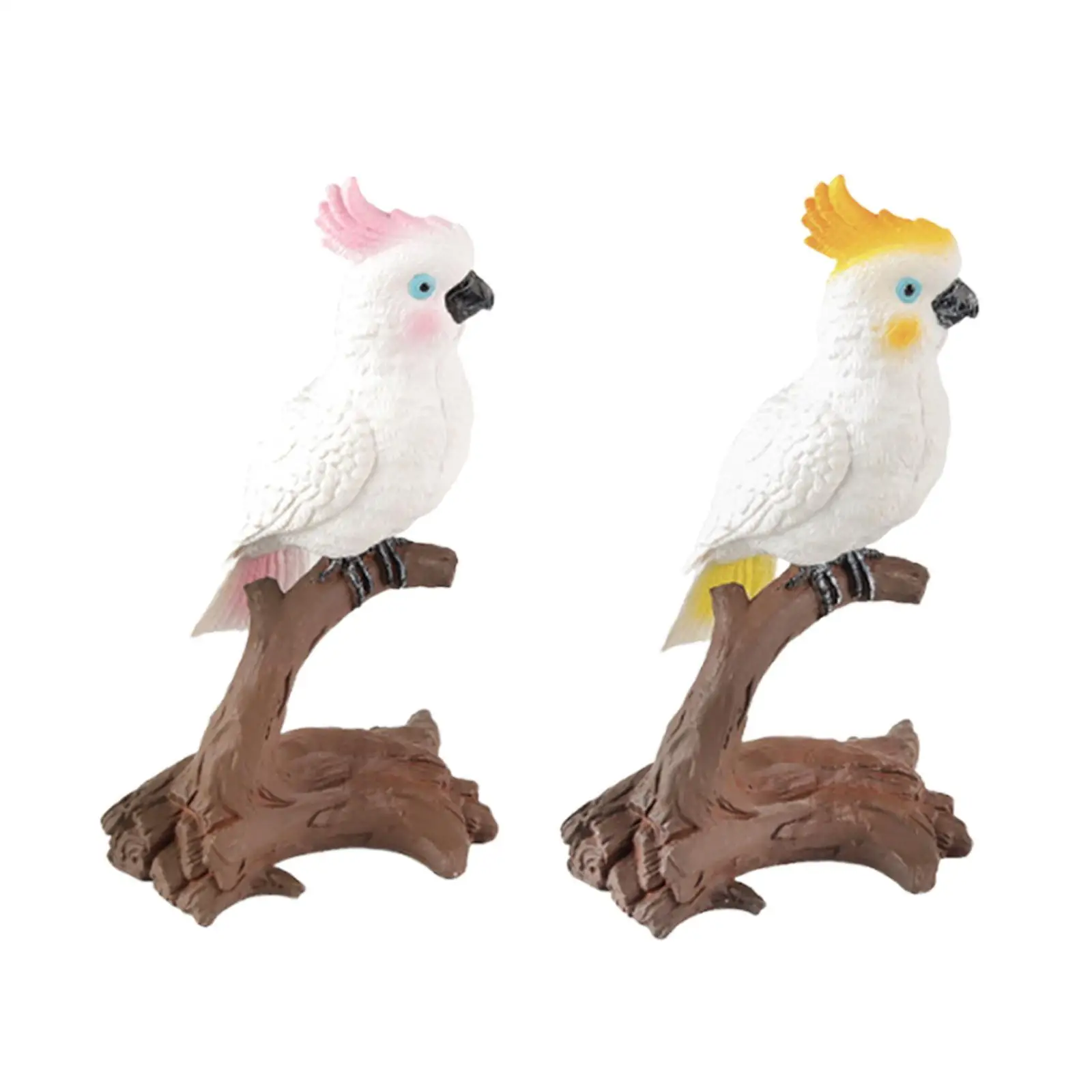 Parrot Figures Collectibles Crested Cockatoo Crafts for Gifts Kids Children