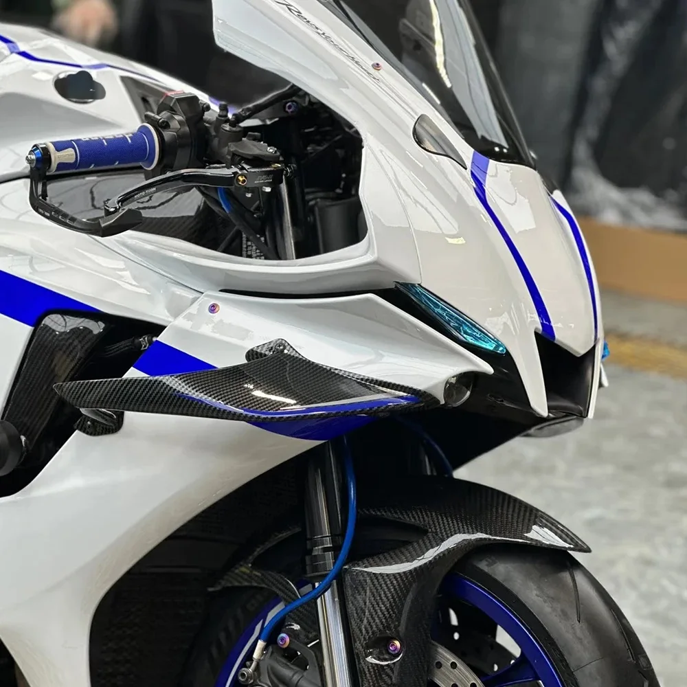 야마하 YZF R1 R1M 2020 2021 2022 2023 2024 오토바이 에어로다이나믹 윙 키트 사이드 윙 고정 윙 스포일러 페어링 액세서리