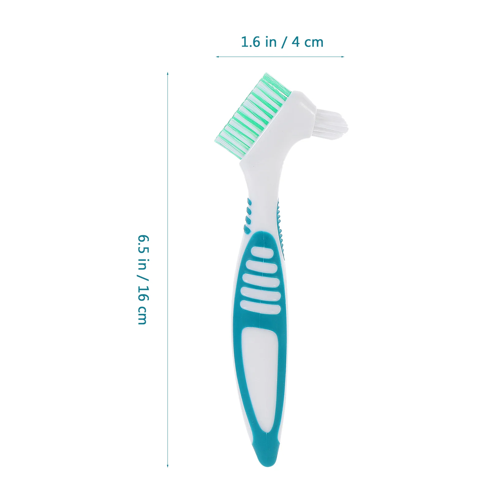 4 Hard Toothbrushes Double Sided Multi- Layered Bristles Cleaning Brush Denture Care ( Orange )