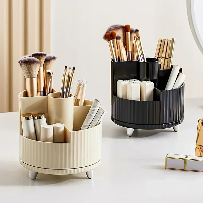 

Lipstick Powder Holder Puff Brush Makeup Desktop Eyeshadow Shelf Storage Revolving Large Pen Box Capacity Dresser