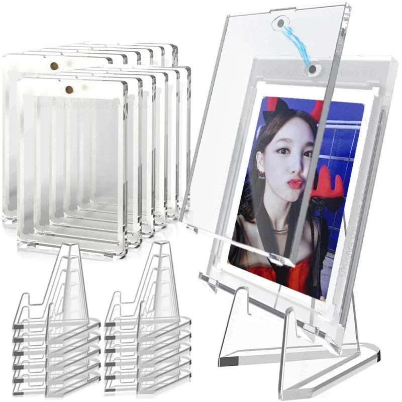 Magnetic Trading Card Protector with Display Stands for Kpop Idol