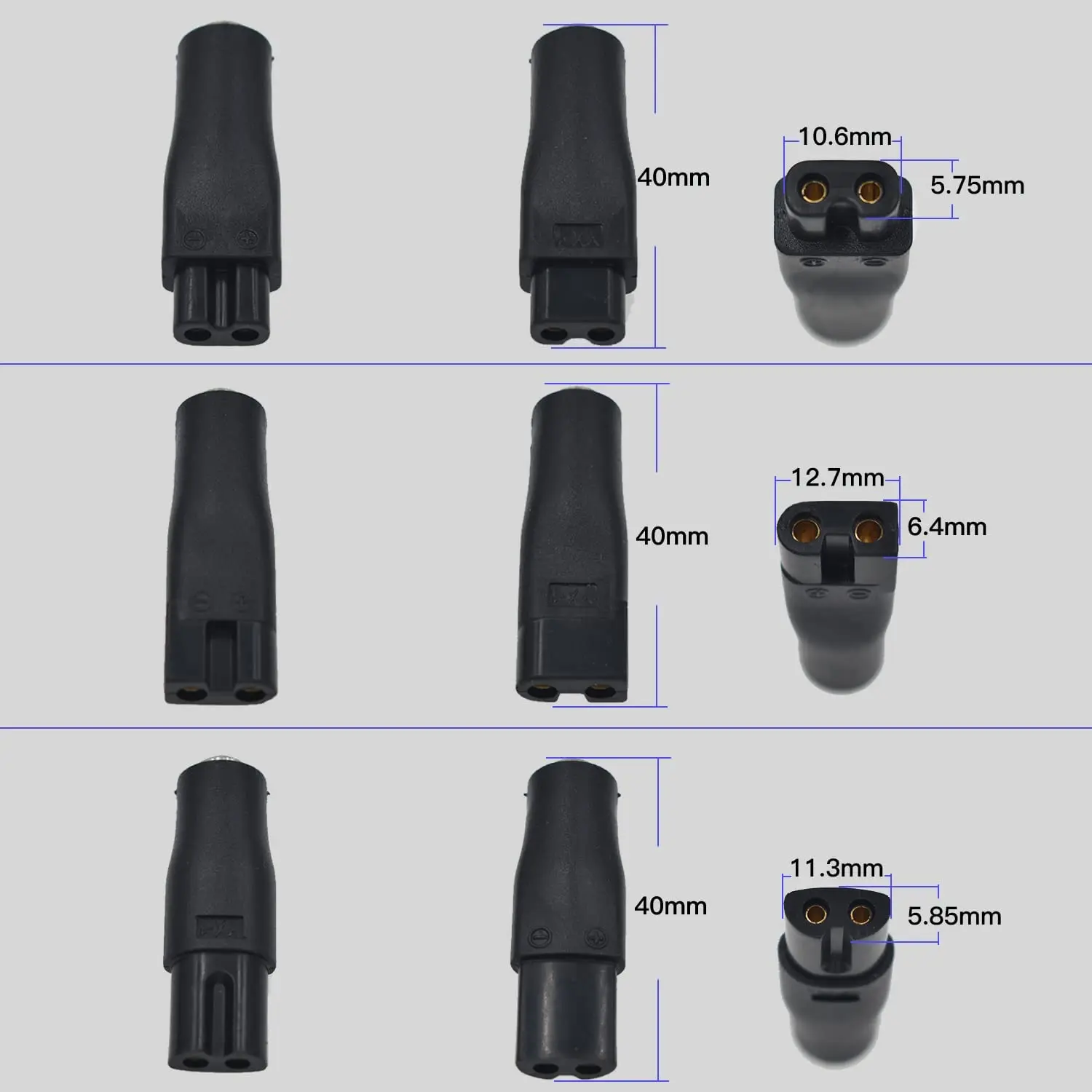 Charging Cable,USB Charging Cable,Shaver Charger,AC Power Cable 9 PCS Replacement Power Cord 5V Charger USB Adapter Suitable for All Kinds of Electric Hair Clippers, Beard trimmers, Shavers