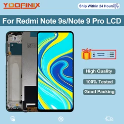 Numériseur d'écran tactile d'affichage à cristaux liquides, pièces de rechange, 6.67 pouces, Xiaomi Redmi Note 9S, Redmi Note 9 Pro, M2003J6B2G