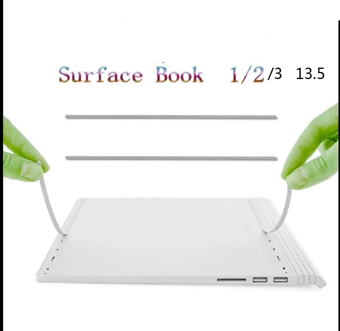 Upgraded 2-Piece Silicone Non-Slip Bumper Feet Strips for Microsoft Surface Book Laptops 13.5