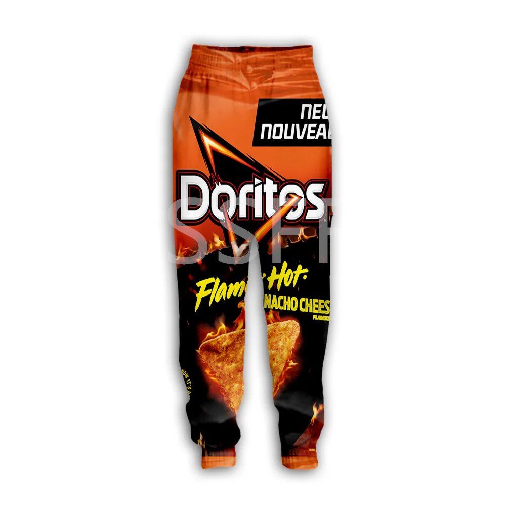 NewFashion Foods Potato Chips Candy Sauce Chocolate Snacks 3DPrint Unisex Streetwear Funny Casual Sweatpants Jogger Trousers X1
